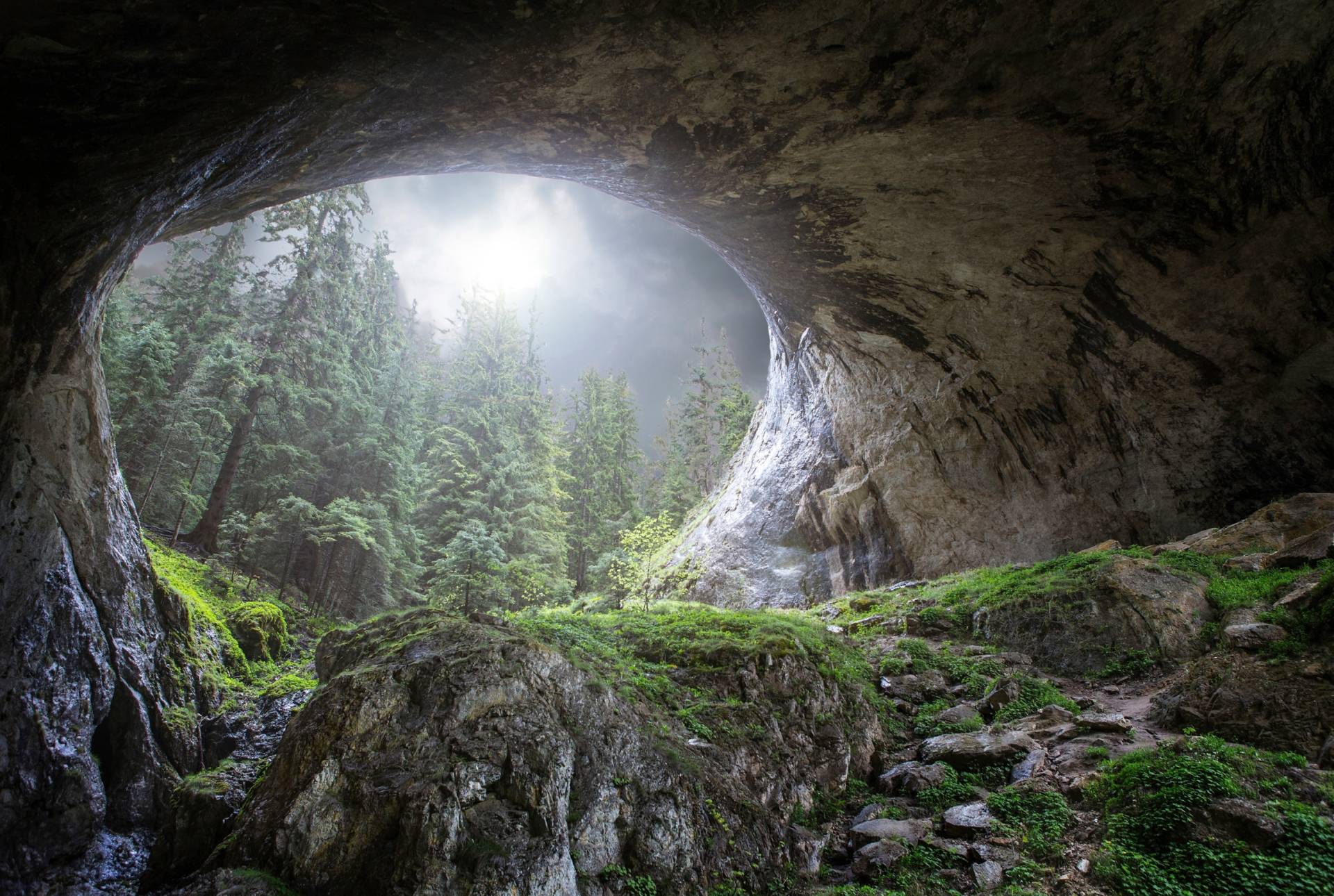 Papermoon Fototapete »Photo-Art ESMEE PREXUS, HÖHLE ZUM HIMMEL« von Papermoon