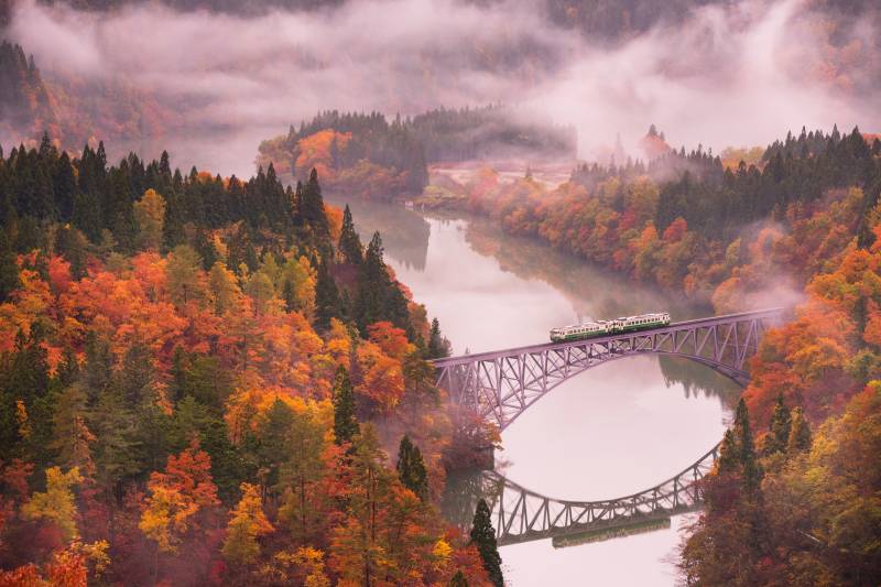 Papermoon Fototapete »Photo-Art KEI SASAKI, HERBST TADAMI LINE« von Papermoon