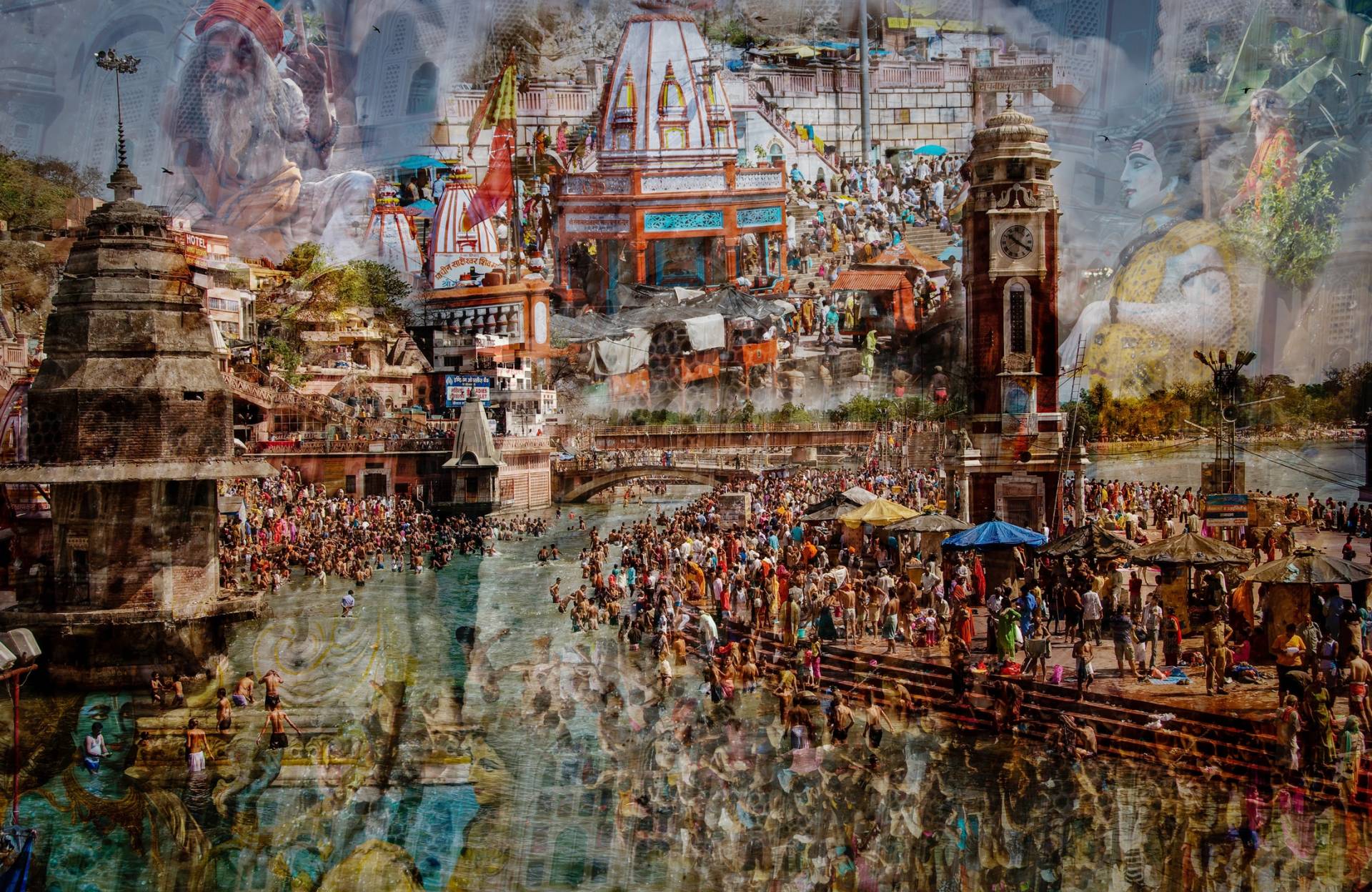 Papermoon Fototapete »Photo-Art RALF KAYSER, HEILIGES INDIEN« Papermoon Fototapete »Photo-Art RALF KAYSER, HEILIGES INDIEN« von Papermoon