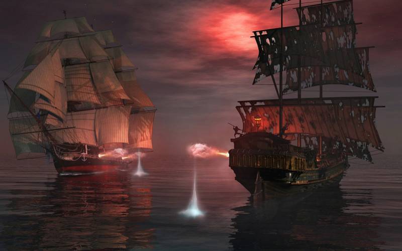 Papermoon Fototapete »Piraten Seeschlacht« von Papermoon