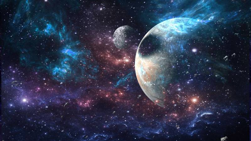 Papermoon Fototapete »Planeten und Galaxie« von Papermoon