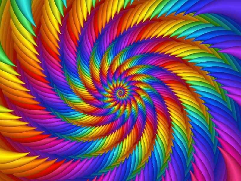 Papermoon Fototapete »Psychedelische Regenbogensple« von Papermoon