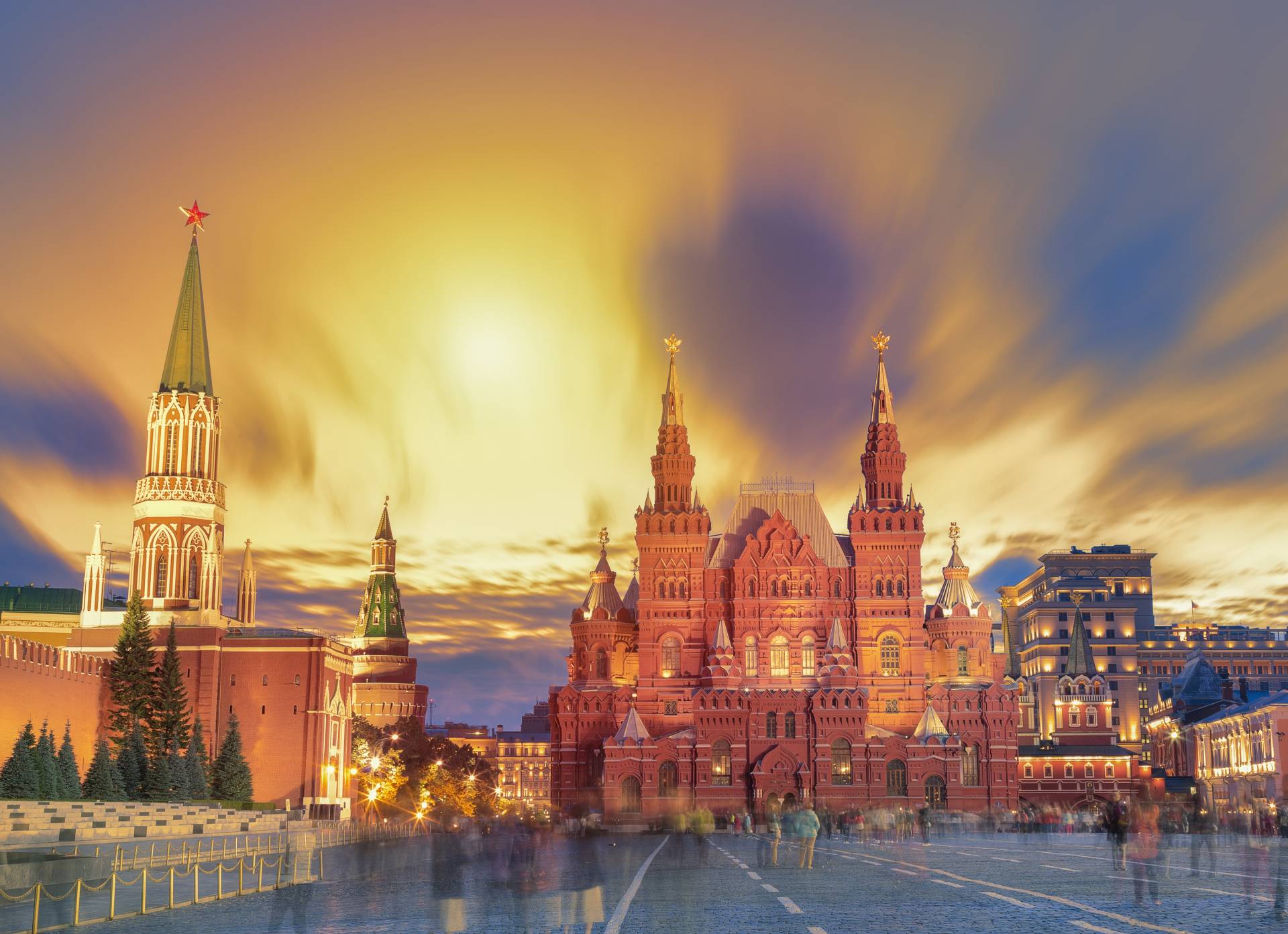 Papermoon Fototapete »Red Square Sunset Moscow« von Papermoon