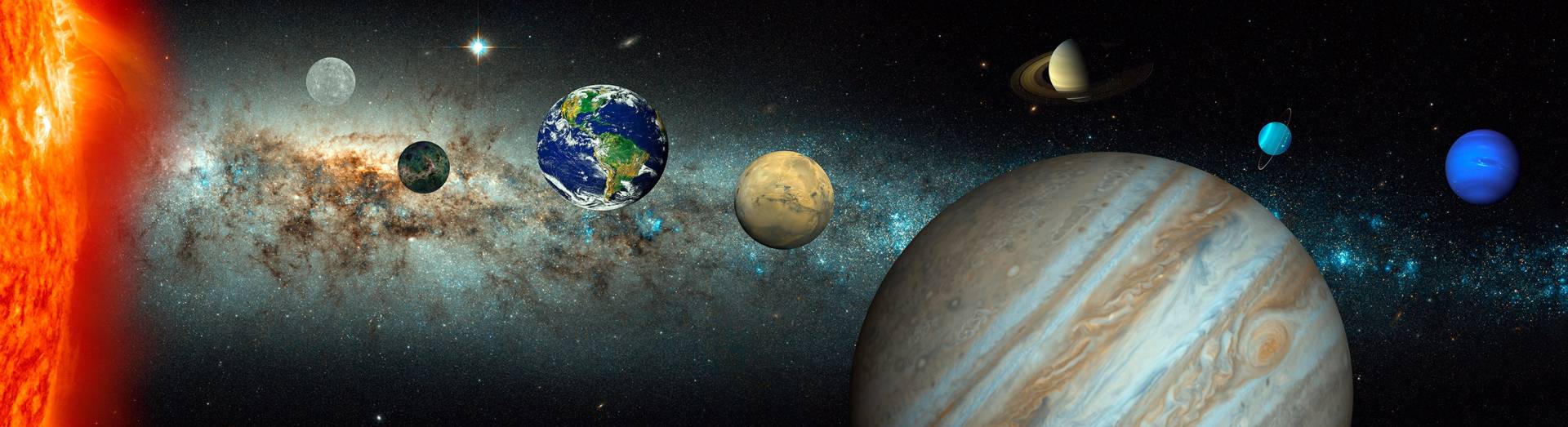 Papermoon Fototapete »Solar System Panorama«, matt Papermoon Fototapete »Solar System Panorama«, matt von Papermoon