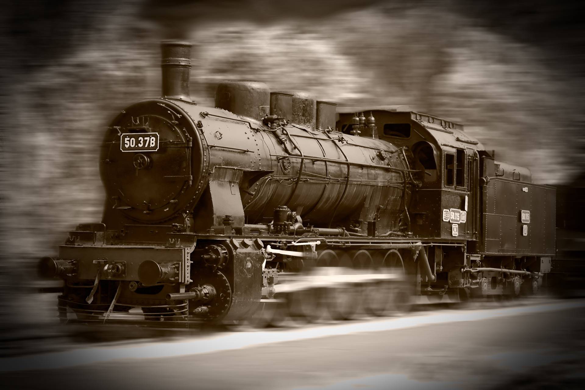 Papermoon Fototapete »Steam Locomotive« von Papermoon