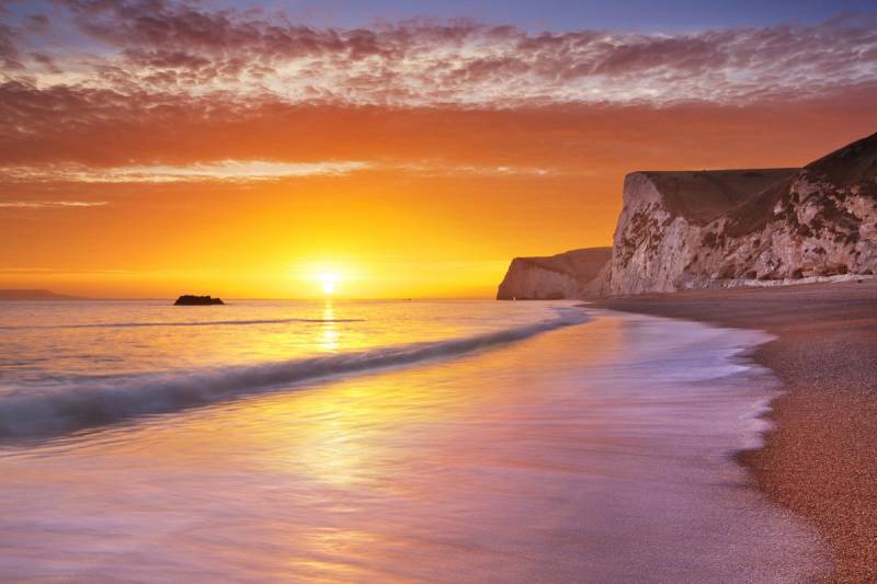 Papermoon Fototapete »Strand Sonnenuntergang« von Papermoon