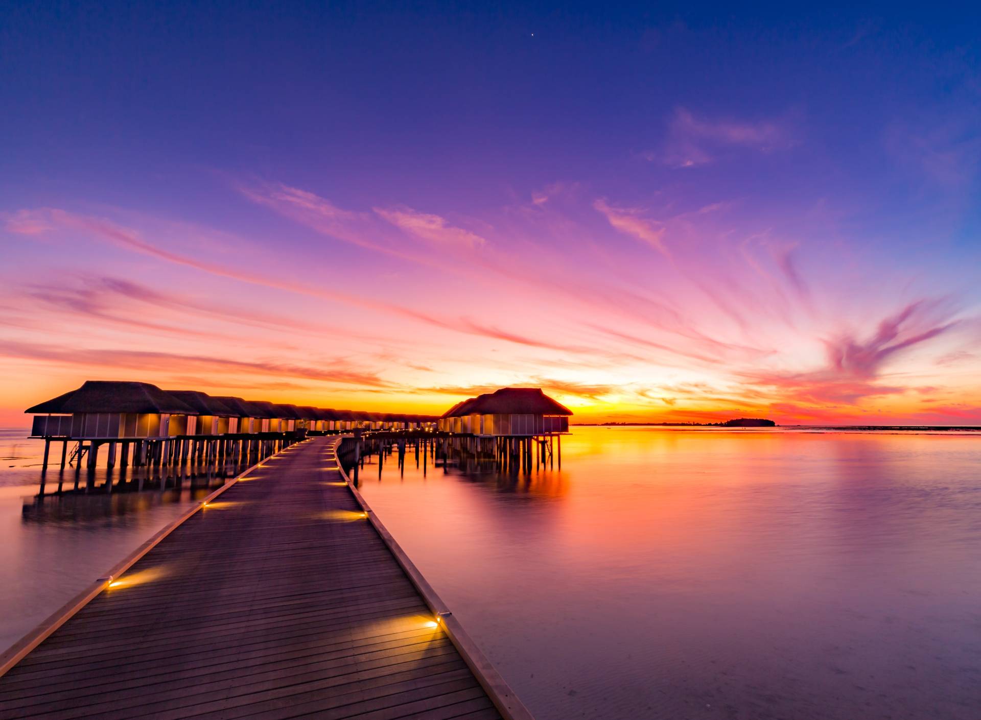 Papermoon Fototapete »Sunset Pier Maldives« Papermoon Fototapete »Sunset Pier Maldives« von Papermoon