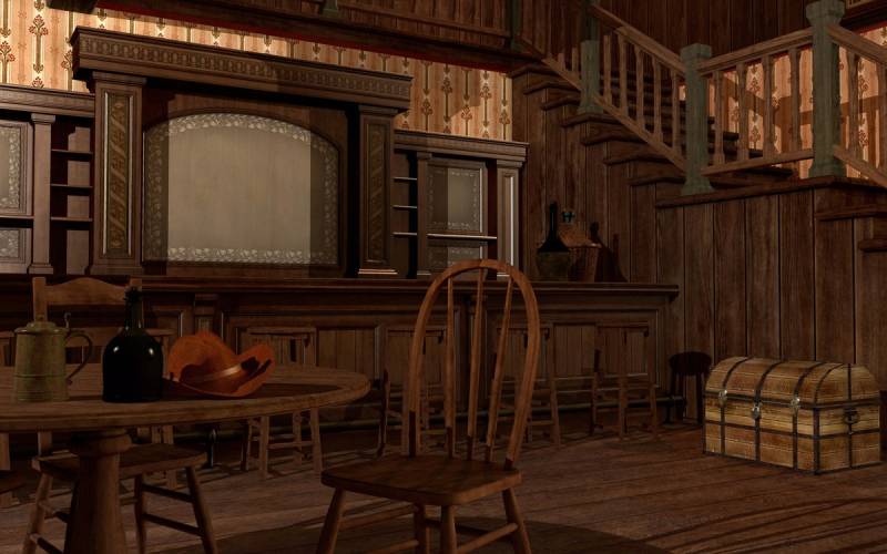 Papermoon Fototapete »Wild West Saloon« von Papermoon