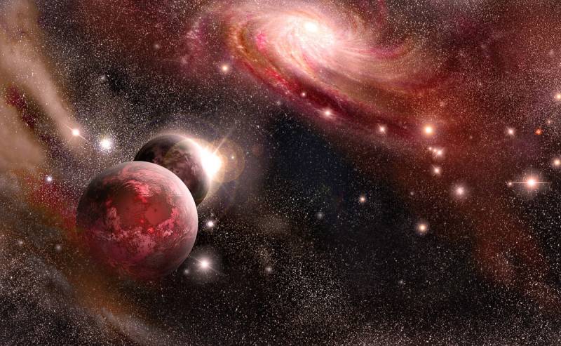 Papermoon Fototapete »universum mit Planeten« von Papermoon