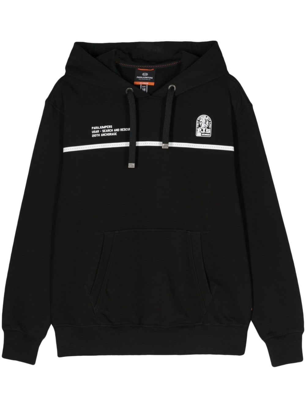 Parajumpers Overlod logo-print hoodie - Black von Parajumpers