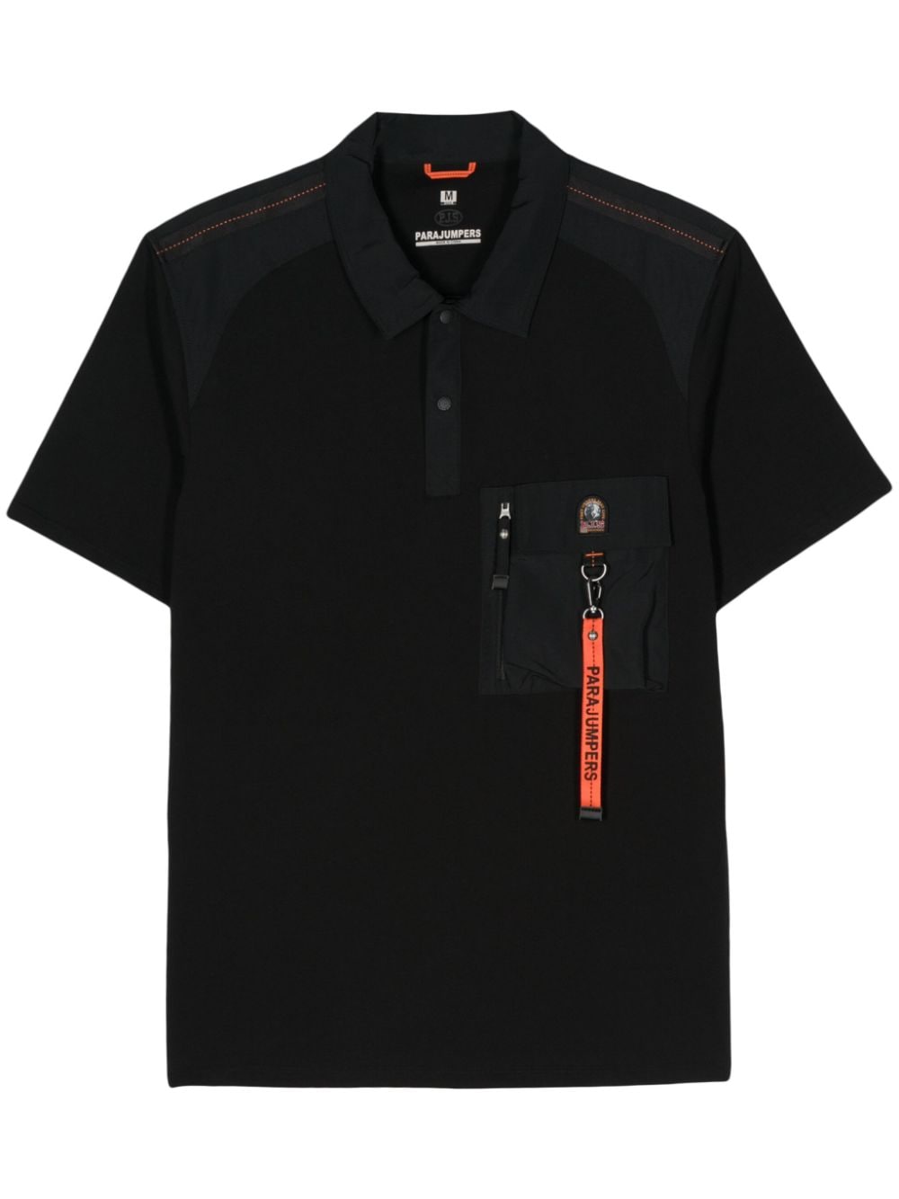 Parajumpers Rescue panelled polo shirt - Black von Parajumpers