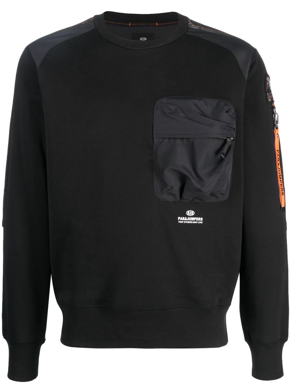 Parajumpers Sabre logo-print crew-neck jumper - Black von Parajumpers