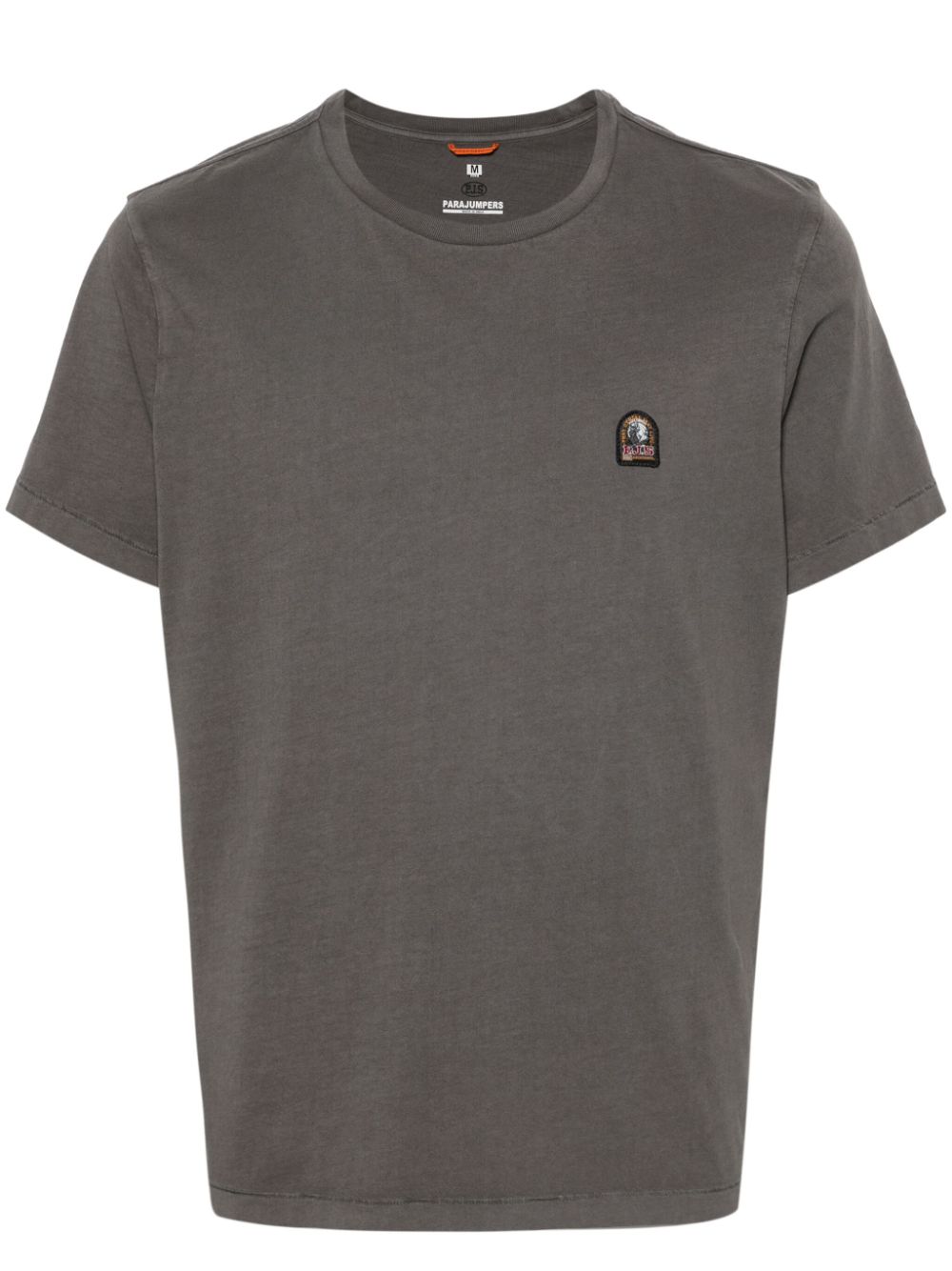 Parajumpers logo-patch cotton T-shirt - Grey von Parajumpers