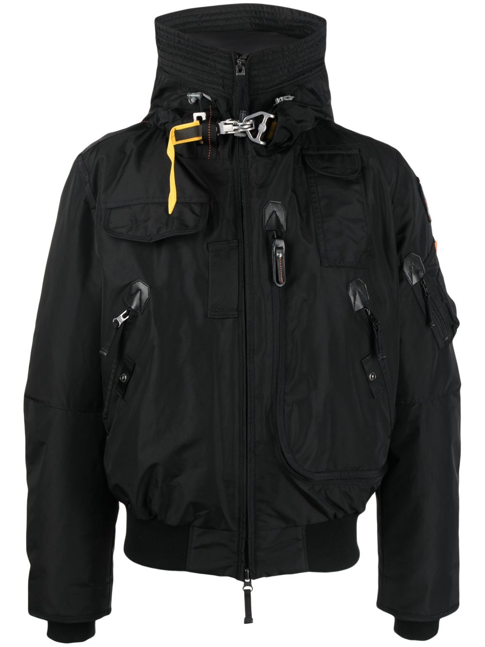 Parajumpers logo-patch hooded jacket - Black von Parajumpers