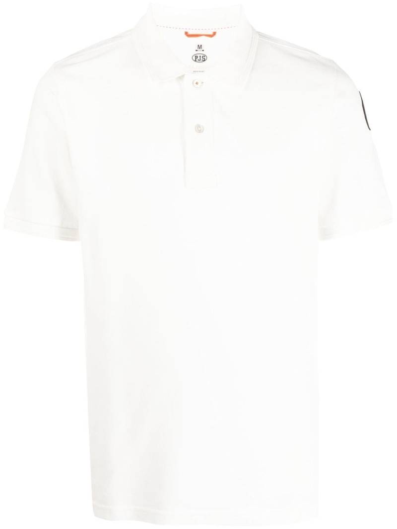 Parajumpers logo-patch sleeve polo shirt - White von Parajumpers