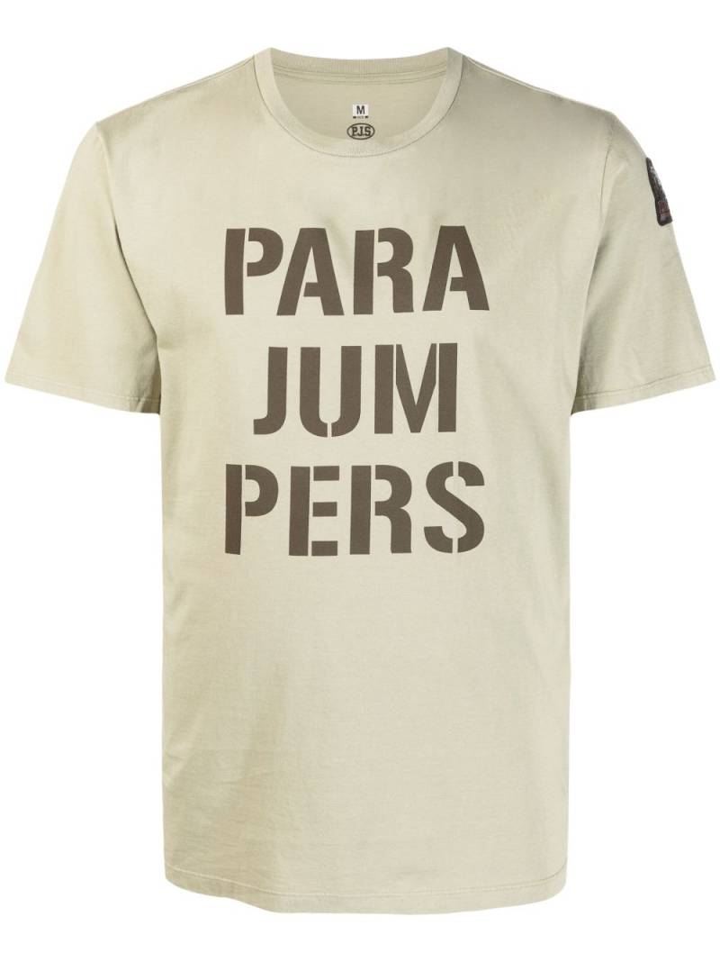 Parajumpers logo-print cotton T-shirt - Green von Parajumpers
