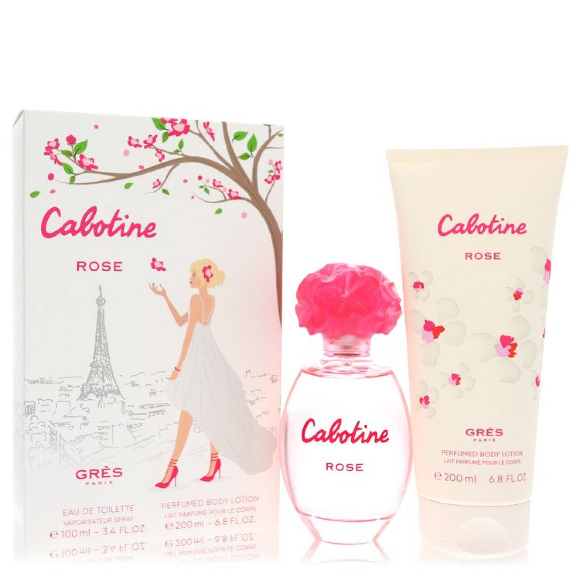 Parfums Gres Cabotine Rose Gift Set -- 100 ml Eau De Toilette Spray + 198 ml Body Lotion von Parfums Gres