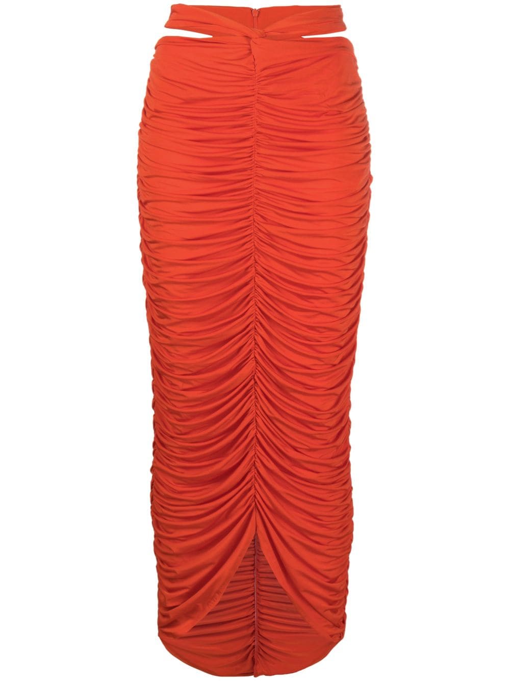 Paris Georgia Farrah cut-out ruched maxi skirt - Red von Paris Georgia