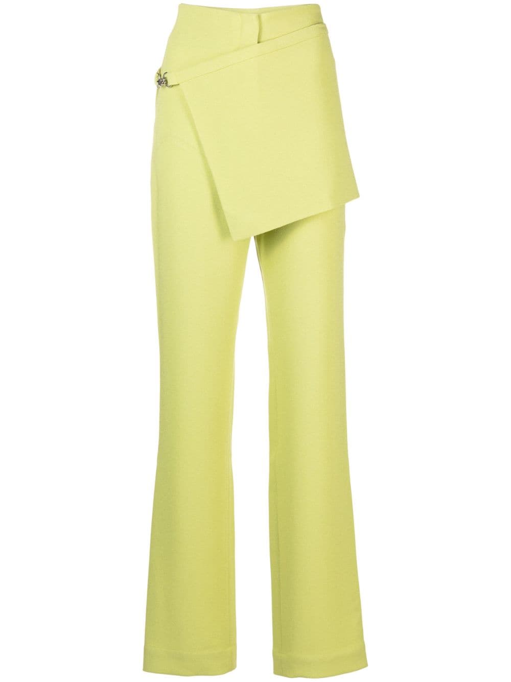 Paris Georgia detachable-apron bootcut trousers - Green von Paris Georgia