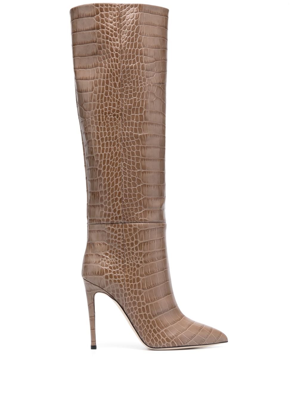 Paris Texas 105mm crocodile-effect leather boots - Brown von Paris Texas