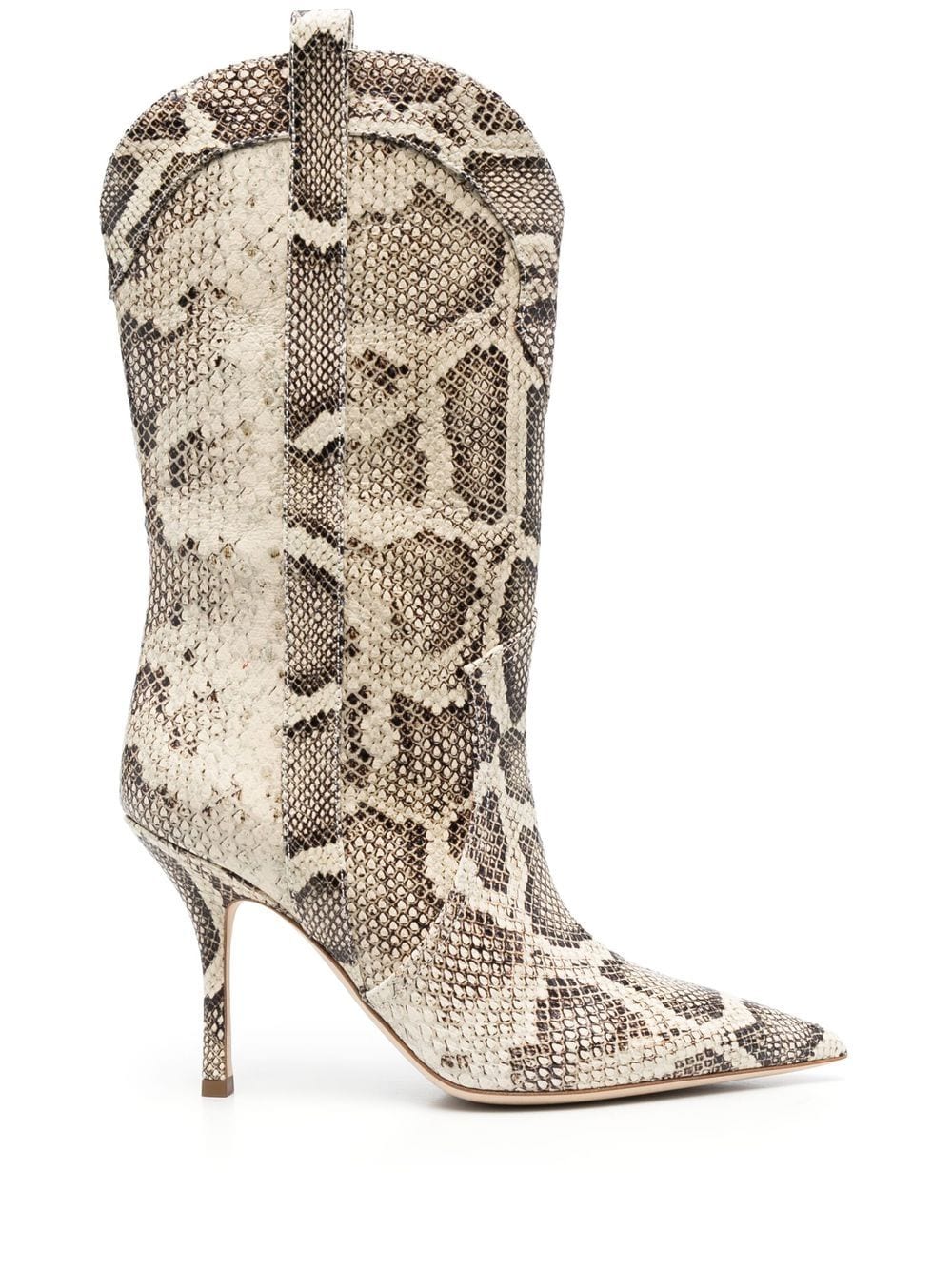 Paris Texas snakeskin-print leather boots - Neutrals von Paris Texas