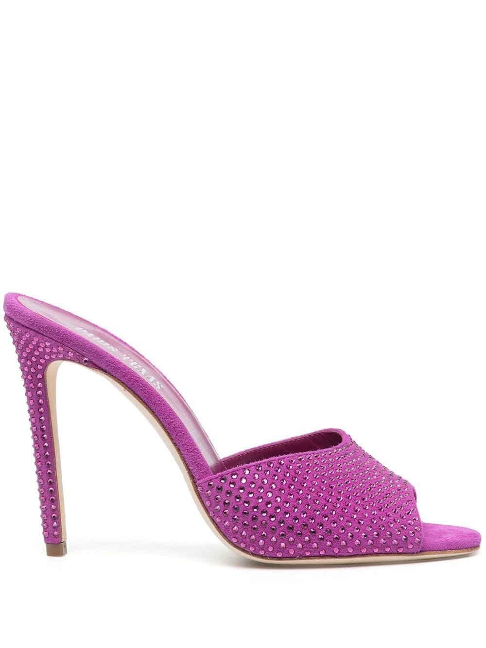 Paris Texas 115mm crystal-embellished suede mules - Pink von Paris Texas