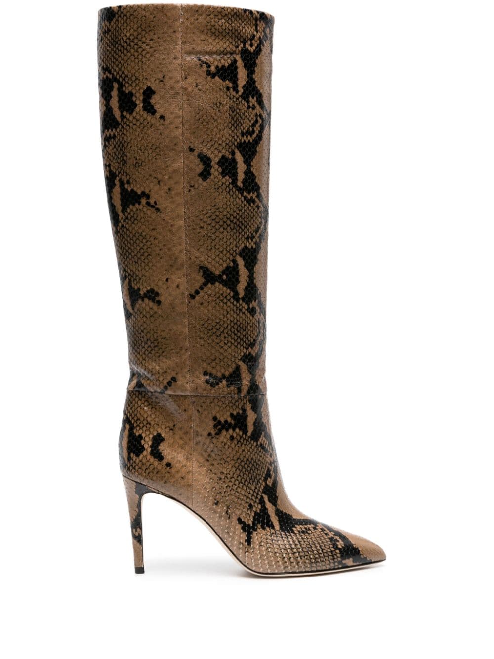 Paris Texas 85mm snakeskin-effect leather boots - Neutrals von Paris Texas