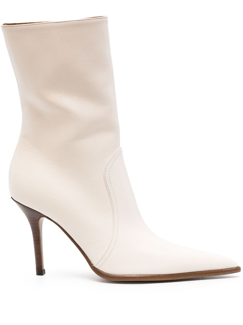 Paris Texas Ashley 95mm leather boots - Neutrals von Paris Texas