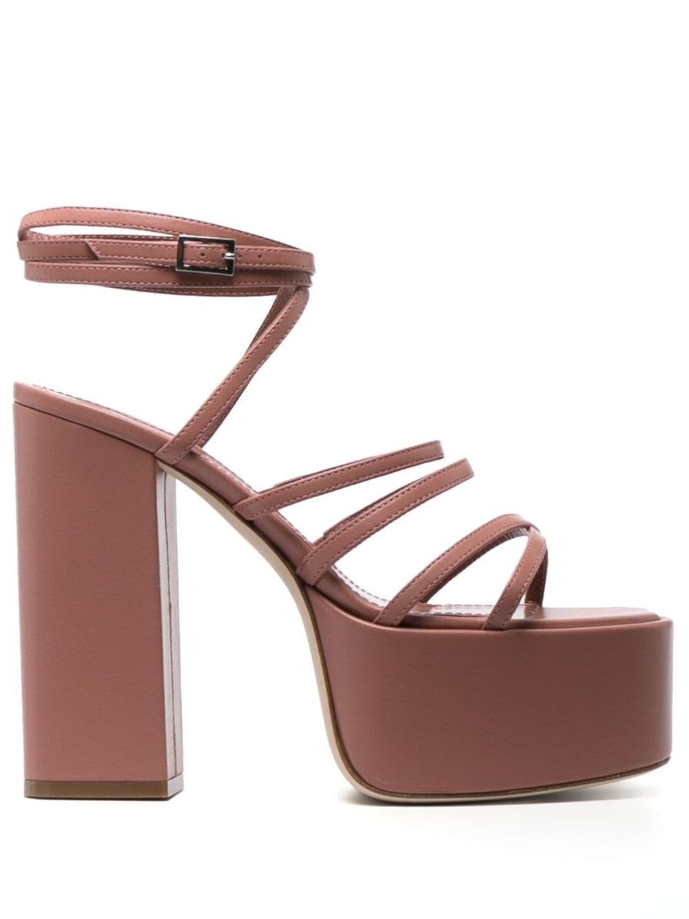 Paris Texas Evita leather platform sandals - Pink von Paris Texas