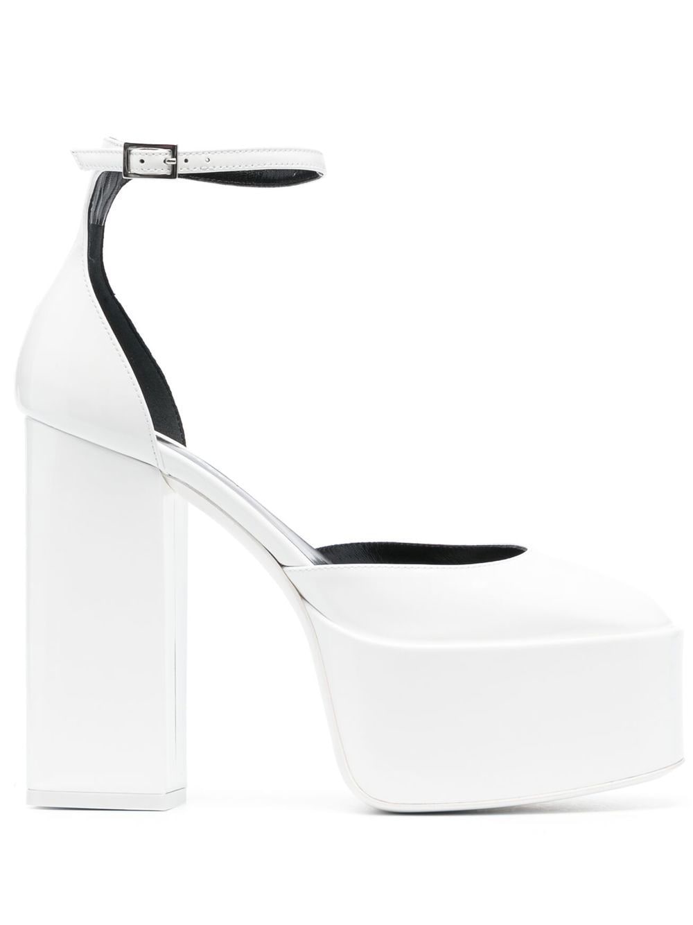 Paris Texas Jane 130mm platform pumps - White von Paris Texas