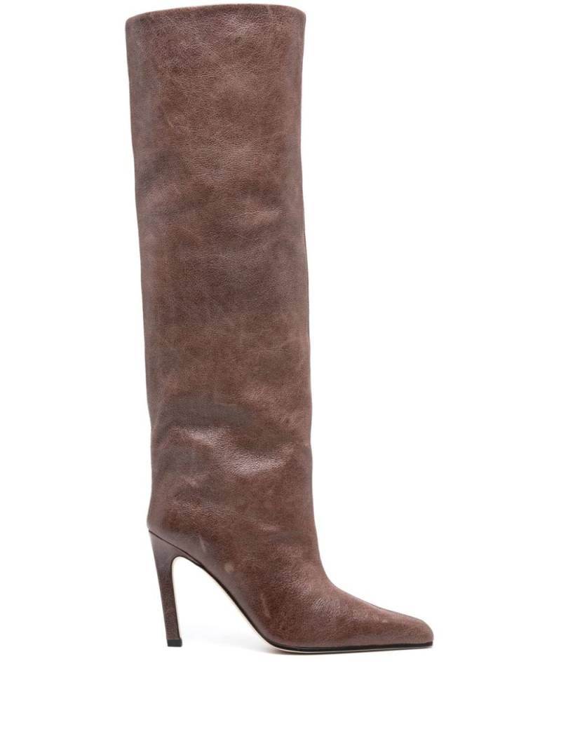 Paris Texas Jude 100mm knee-high leather boots - Brown von Paris Texas