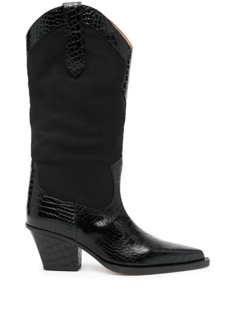 Paris Texas Rosario 60mm panelled boots - Black von Paris Texas