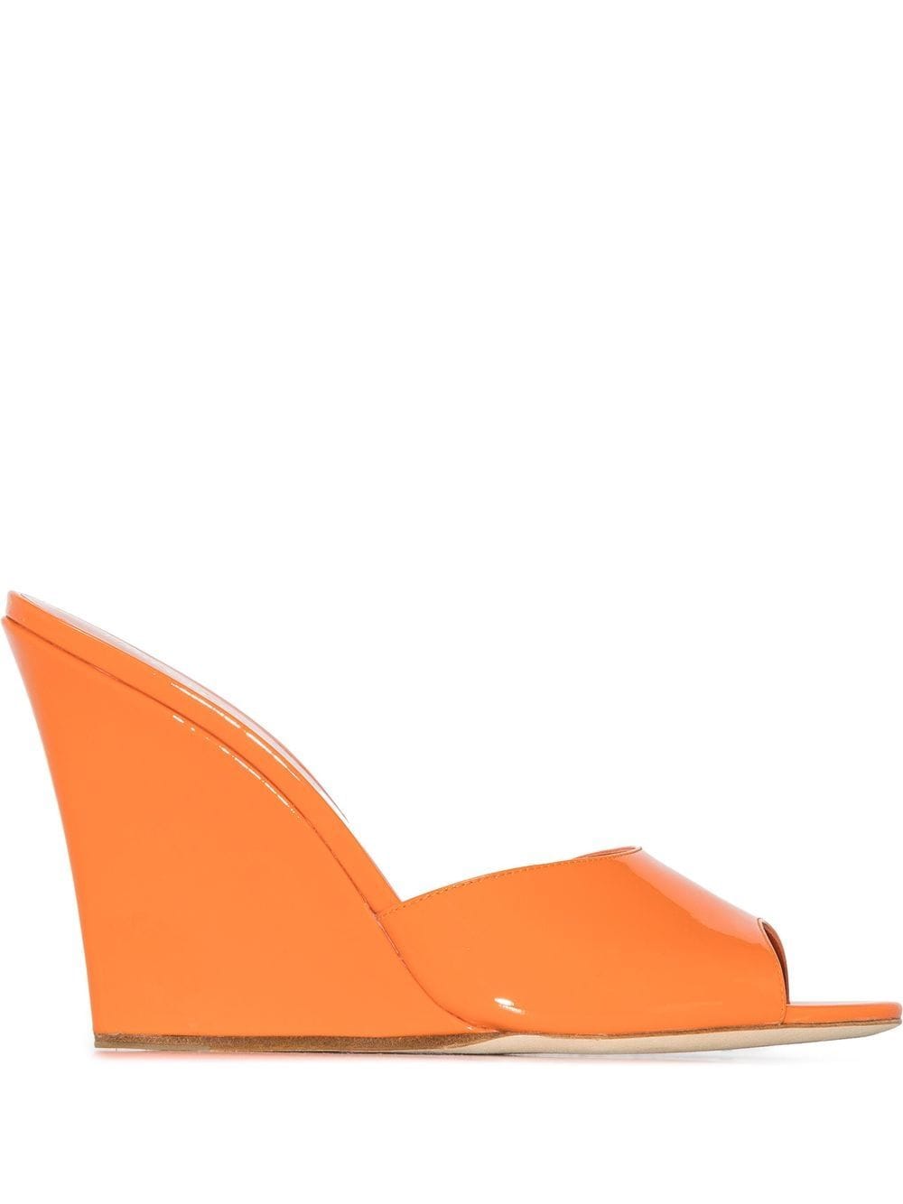 Paris Texas Wanda 110mm wedge mules - Orange von Paris Texas