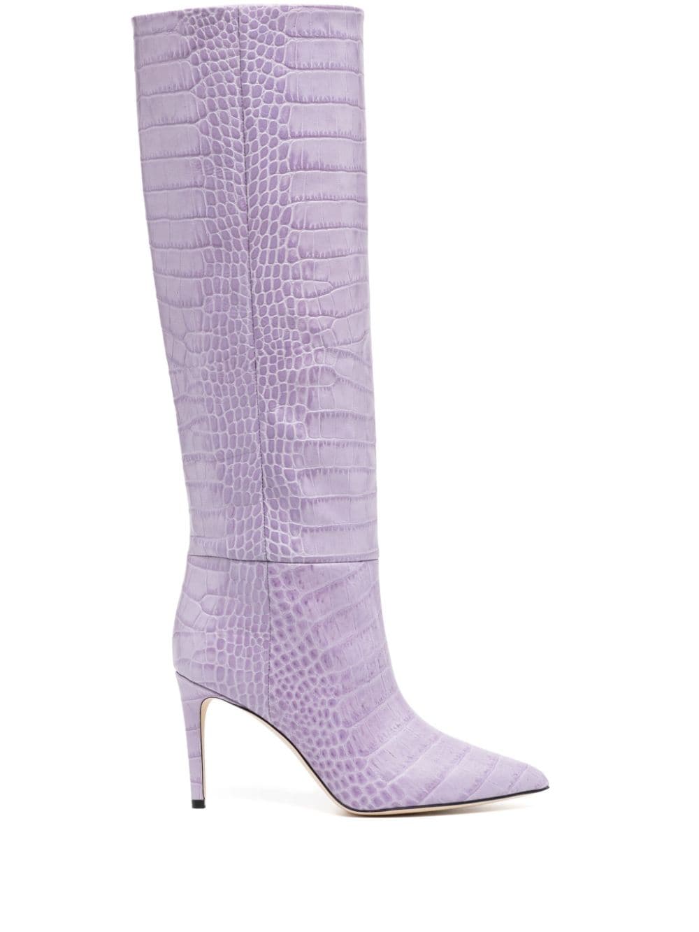 Paris Texas crocodile-embossed 100mm leather boots - Purple von Paris Texas