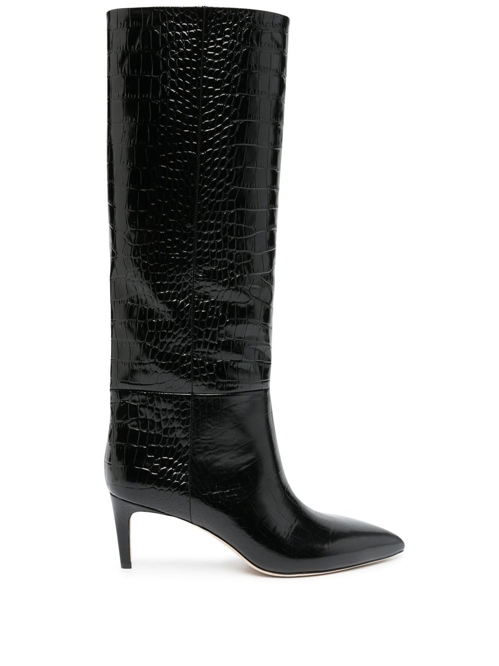Paris Texas crocodile-embossed leather boots - Black von Paris Texas