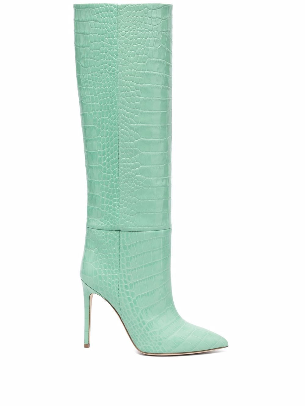 Paris Texas crocodile-embossed knee-length boots - Green von Paris Texas