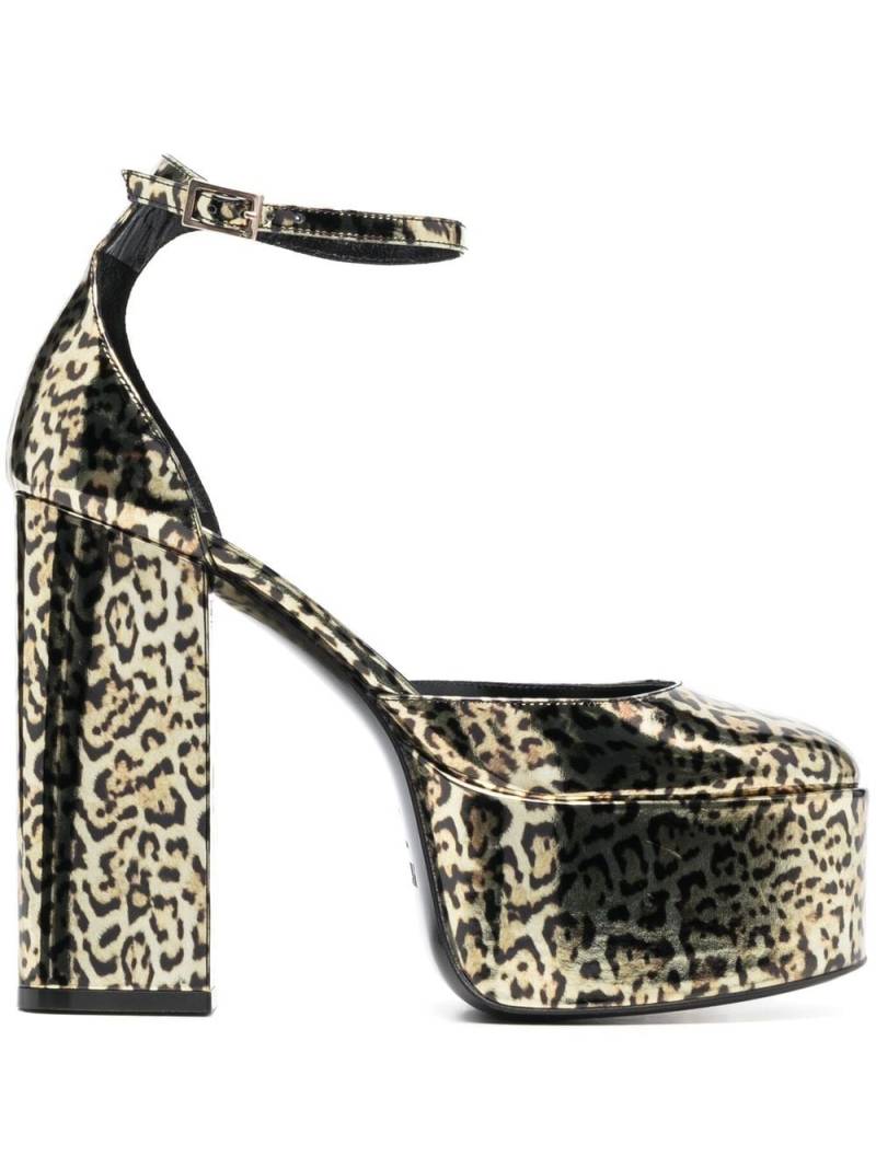 Paris Texas leopard-print 130mm sandals - Brown von Paris Texas