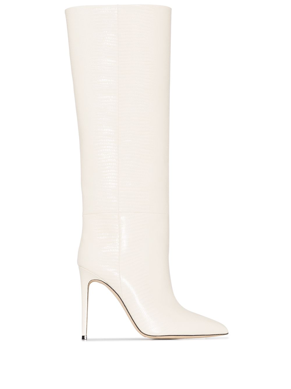 Paris Texas 105mm lizard-effect knee boots - Neutrals von Paris Texas