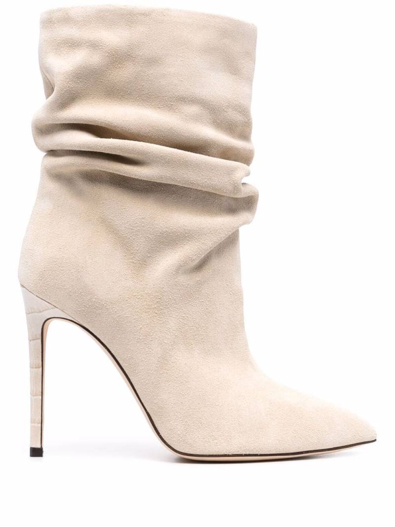 Paris Texas slouchy suede boots - Neutrals von Paris Texas