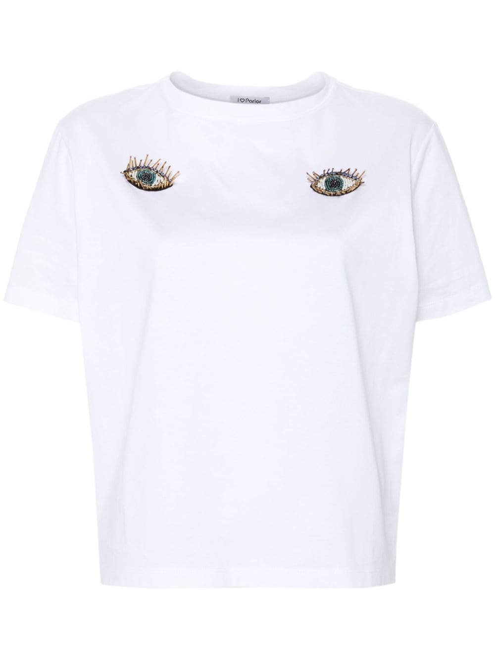 Parlor eye-patch cotton T-shirt - White von Parlor