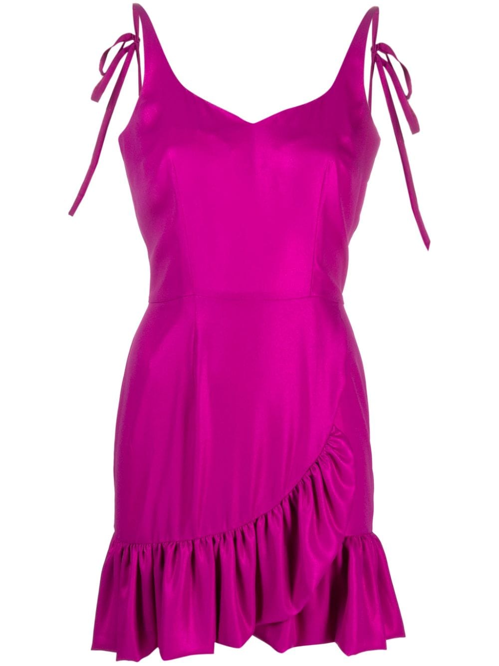 Parlor sweetheart-neck sleeveless ruffled minidress - Purple von Parlor