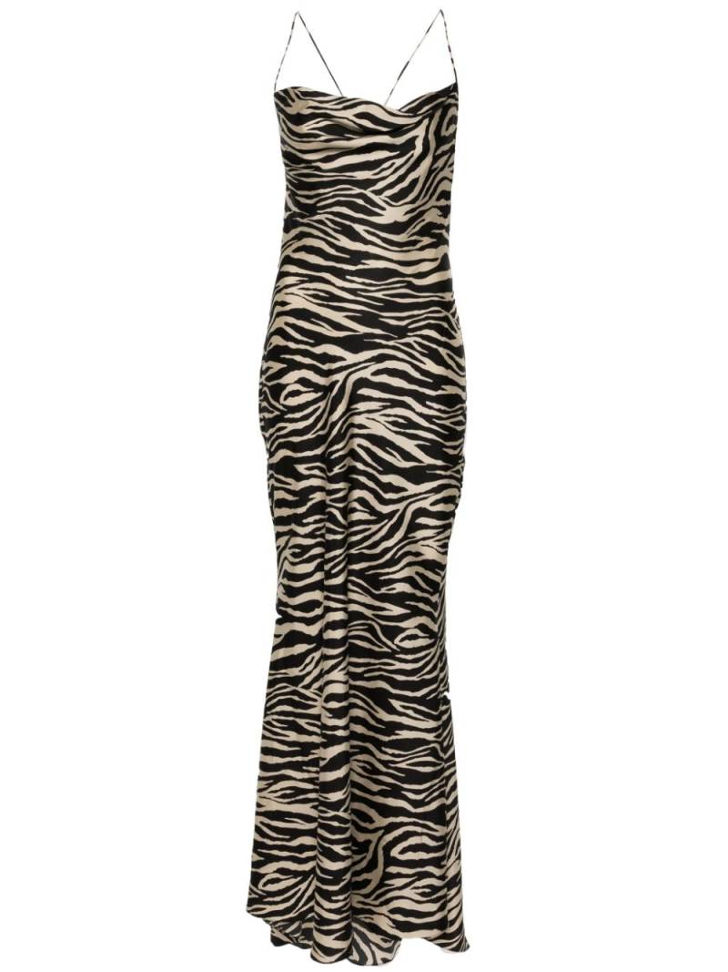 Parlor zebra-print sleeveless dress - Black von Parlor