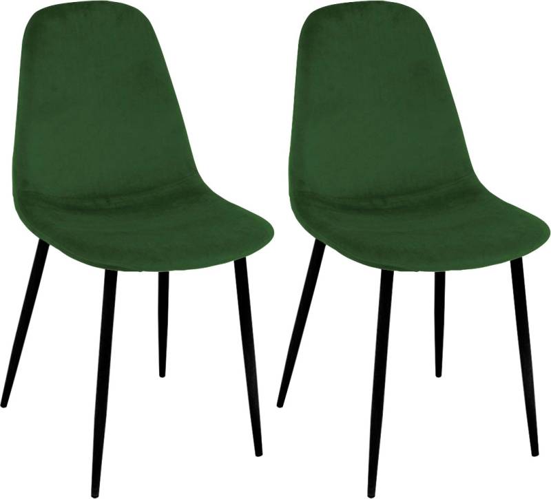 Paroli Polsterstuhl »Skadi«, (Set), 2 St., Velourstoff fein, (2 oder 4 Stück), mit Veloursbezug und in 2 Gestellfarben von Paroli