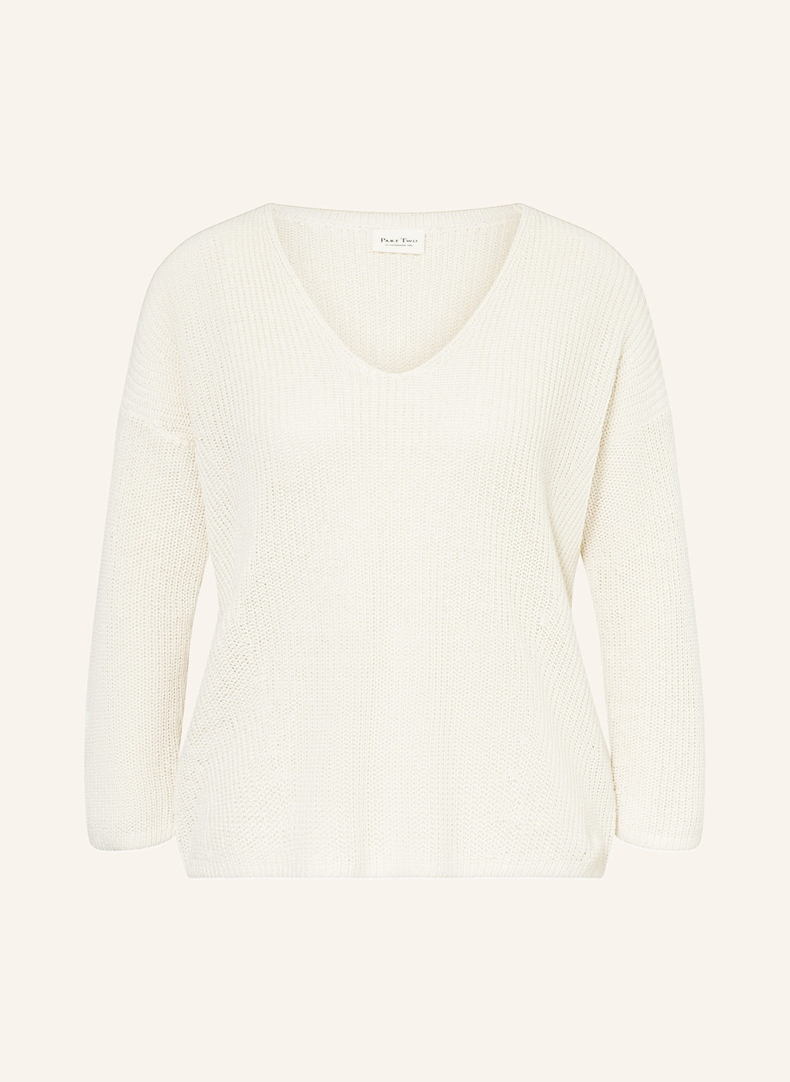 Part Two Pullover Mit Leinen Und 3/4-Arm beige von Part Two