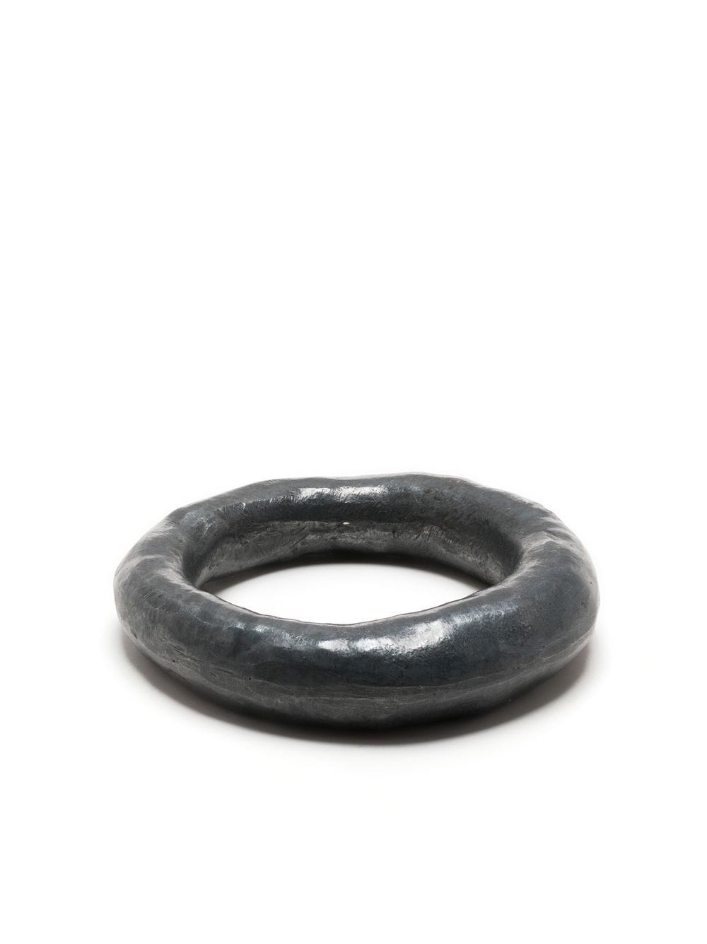 Parts of Four Spacer hammered ring - Black von Parts of Four