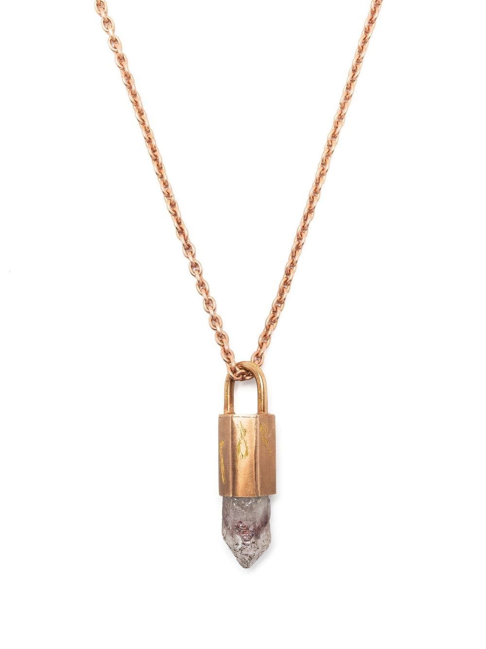 Parts of Four Talisman quartz pendant necklace - Pink von Parts of Four