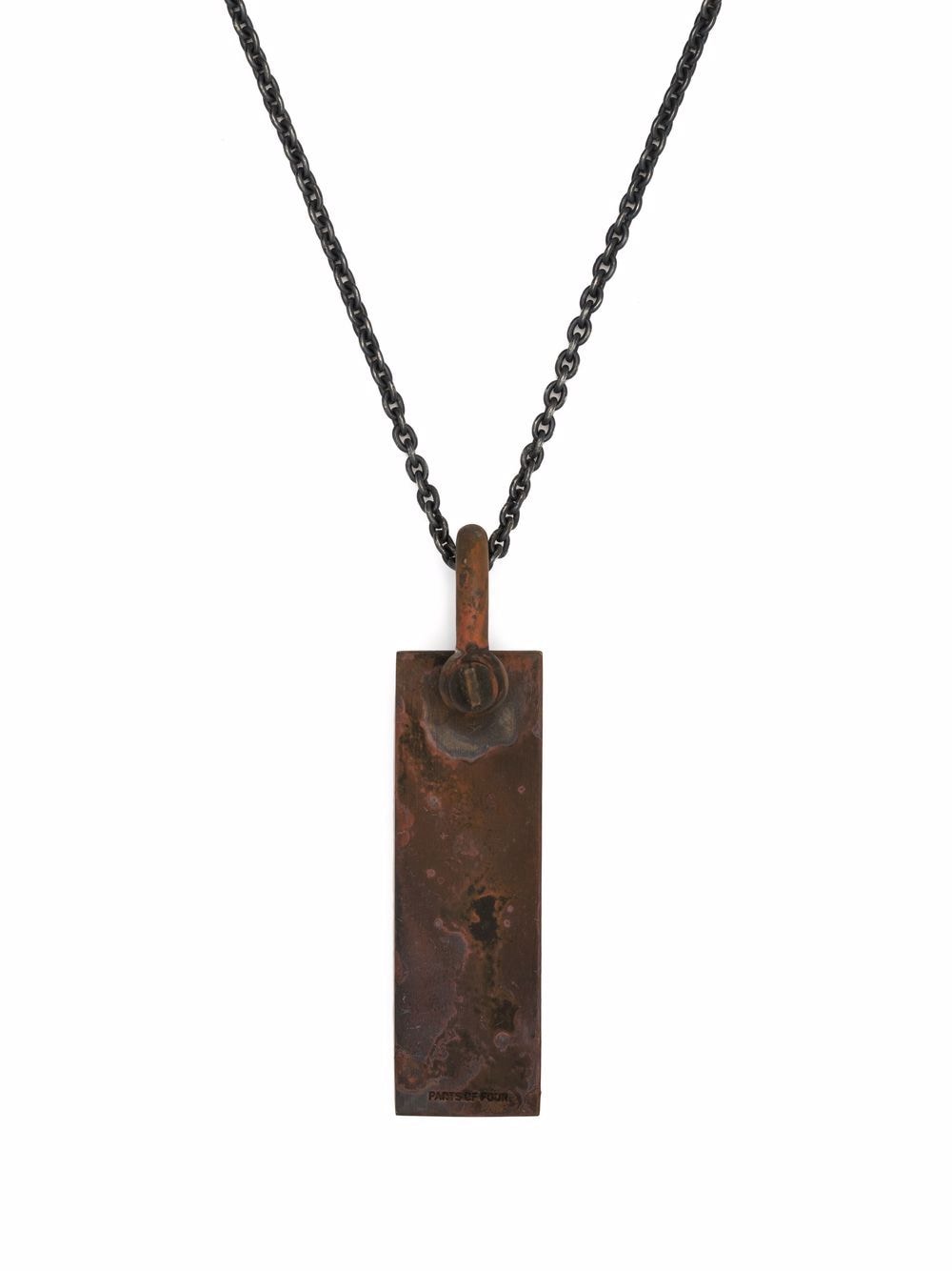 Parts of Four plate-pendant necklace - Brown von Parts of Four