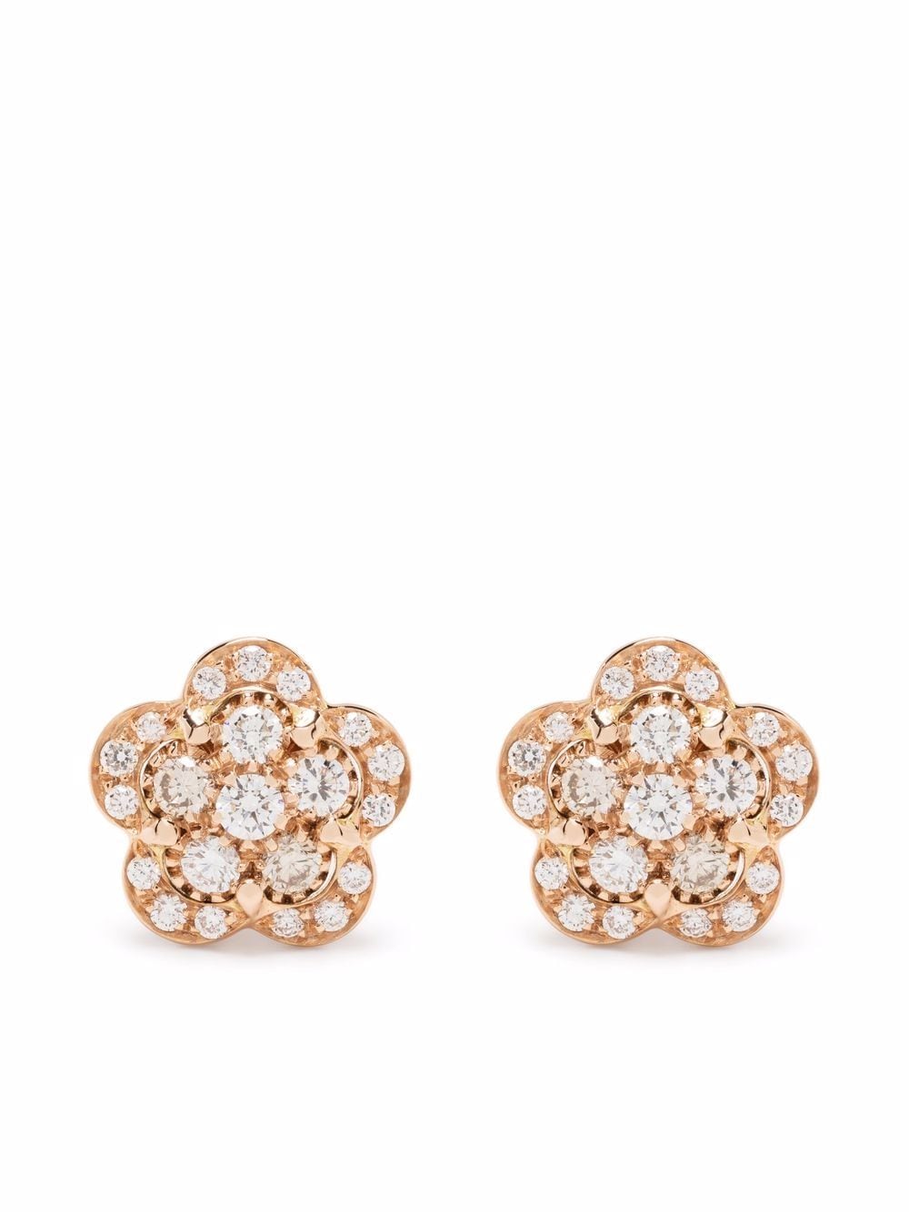 Pasquale Bruni 18kt rose gold Figlia dei Fiori diamond stud earrings - Pink von Pasquale Bruni