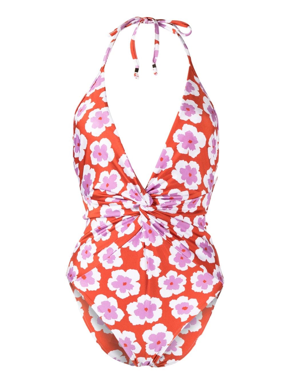 PatBO Windflower plunge swimsuit - Red von PatBO