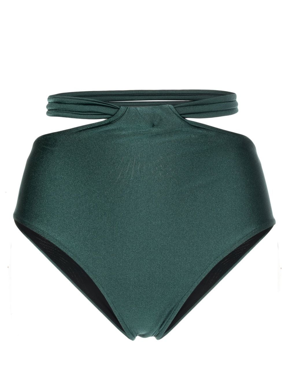 PatBO cut-out high-waisted bikini brief - Green von PatBO